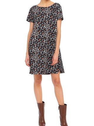 Коричневое платье MARELLA: фото 3 - Invogue